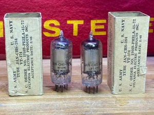 Pair Sylvania JAN CHS 3S4 Vacuum Tube  NOS Tested 100% - Picture 1 of 4