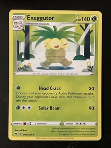 Exeggutor SWSH04: Vivid Voltage Pokemon #005/185 Rare - Picture 1 of 2