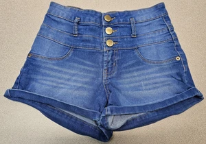 Pantalones cortos informales de jean No Boundaries para mujer talla 5 azul denim - Imagen 1 de 5