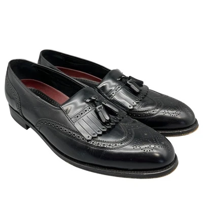 Zapatos Florsheim Para Hombres 11.5D Cuero Negro Kiltie Borla Mocasines Heritage Clásicos Foto 1 de 4