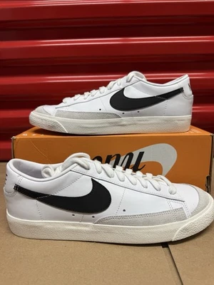 Men’s Size 9 - Nike Blazer Low 77 Vintage White Black DA6364-101 - Image 1 of 4