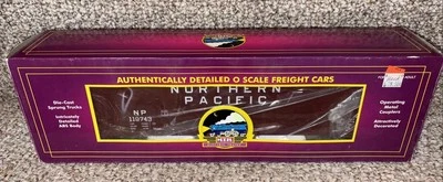 O Gauge MTH Premier 20-97502 Northern Pacific Wood Chip Hopper #119743 LNIB - Image 1 of 4