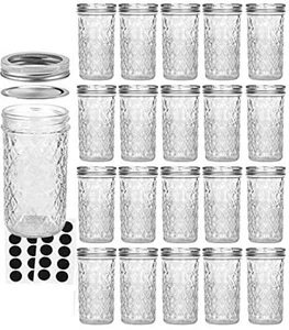 VERONES Mason Jars 12 OZ, Canning Jars Jelly Jars With Regular Lids, Ideal fo... - Picture 1 of 8