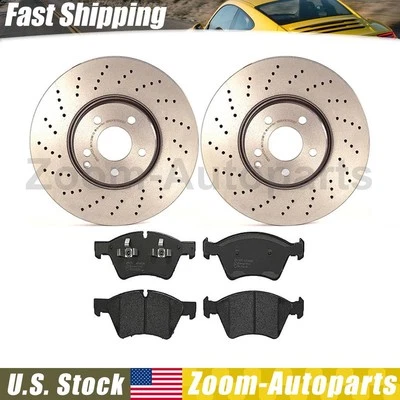 Kit de rotores y pastillas de freno delanteras Brembo para Mercedes-Benz E350 2006 2007 2008 2009 Foto 1 de 4