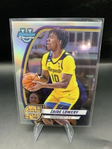 2024-25 Bowman University cromo Zaide Lowery refractor #90 Marquette Eagles - Imagen 1 de 2
