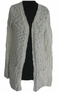 DAMEN STRICKJACKE JACKE BOUCLE CARDIGAN ECRU OFFWHITE TOM TAILOR Gr. 38 / M NEU - Bild 1 von 3