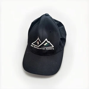 Big Bear Mountain Resorts Ball Cap Hat L/XL Flex fit black Bear Snow Summit - Picture 1 of 5