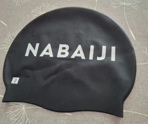 NABAIJI Badekappe Badehaube Sporthaube Schwimmhaube Silikon schwarz - Bild 1 von 2