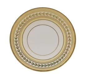 Goldbelle by Noritake Green & Gold Leaves Cream & White Rim 7 5/8" Salad Plate - Picture 1 of 4