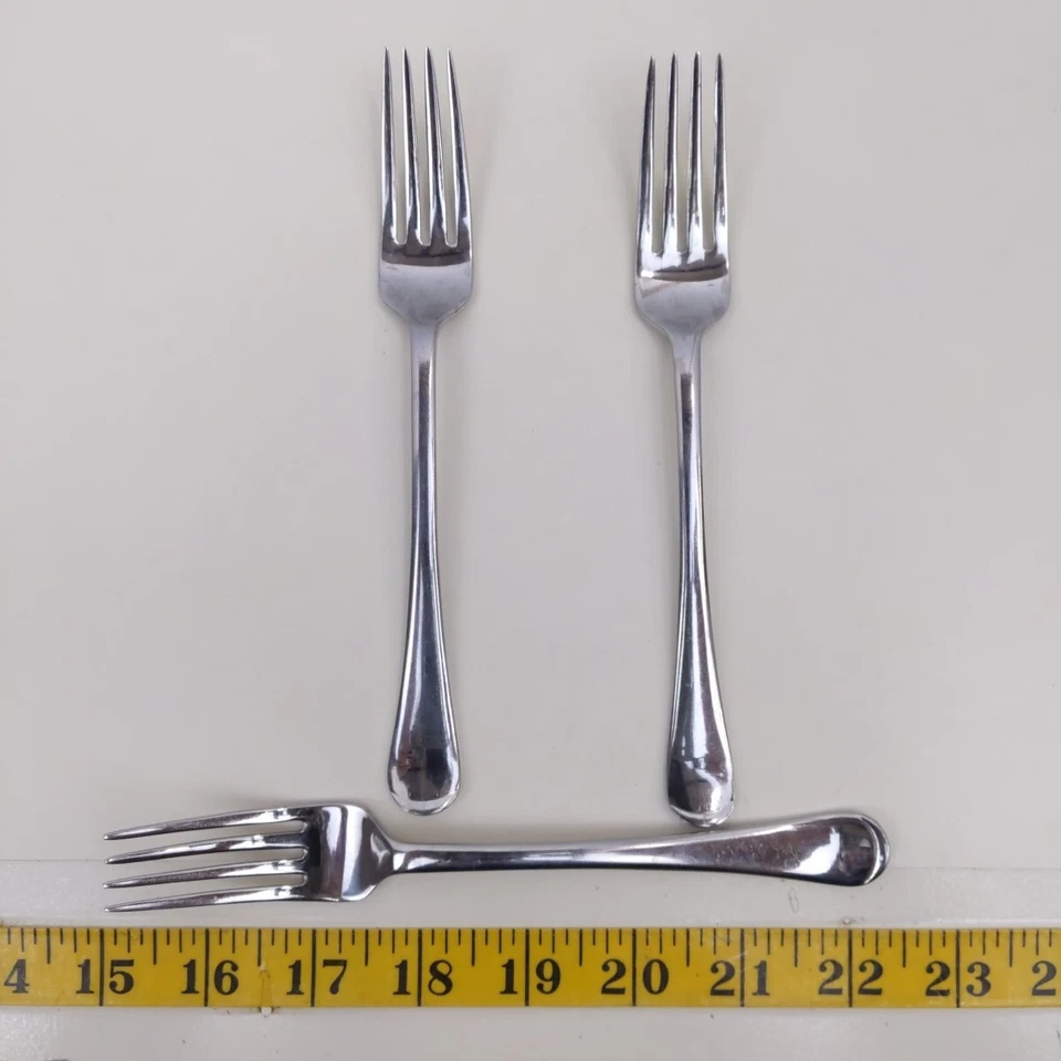 Juego de 3 tenedores de cena Godinger de acero inoxidable tono plata vintage Foto 1 de 4