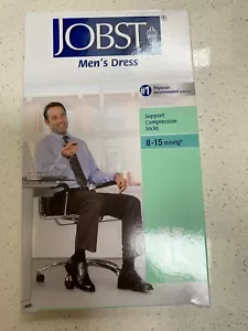 (1) Pair Jobst Men's Dress Khaki Size Large Closed Toe Knee High 8-15 mm Hg NIB - Picture 1 of 4