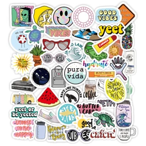 ⭐50 Stück Reise Urlaub Style Aufkleber / Hippie Sticker Stickerbomb - Aufkleber - Picture 1 of 5