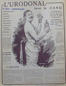 PUBLICITE URODONAL MEDICAMENT LAVE LE SANG ROBINET SIGNE A. EHRMANN DE 1913 AD - Imagen 1 de 1