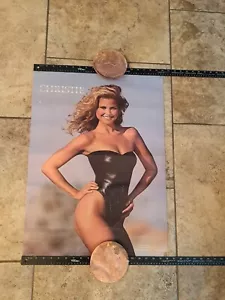 Vintage 1980 Christy Brinkley Swimsuit Pin Up 28 x 20 Original Poster #2063 - Picture 1 of 3