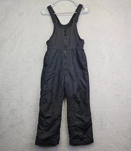 All in Motion Snow Bibs Kids Medium Black Winter Pants Fleece Lined - Picture 1 of 11