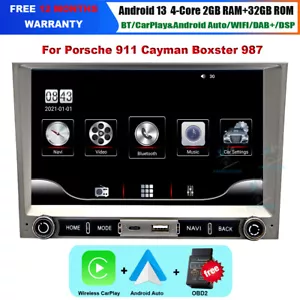 Android 13 Touchscreen Autoradio GPS Video DAB+ Für Porsche Cayman 987 2005-2008 - Bild 1 von 21