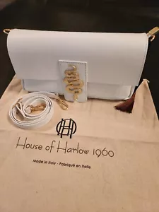House of Harlow di Nicole Richie 1960 borsa a tracolla in pelle bianca serpente - Foto 1 di 14