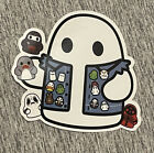 Bimtoy Tiny Ghost NYCC Pin Collector Die-Cut 4” Sticker New