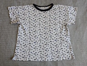 Rag Bone Jean Top Women XS Extra Small White Flower Print Tee Relaxed Fit Crew - Picture 1 of 10