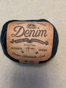 DMC Denim Yarn Natural 100% Cotton Medium ~ Knit and Crochet ~NEW - Picture 1 of 5
