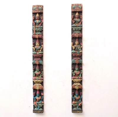 Estatua de Ashta Lakshmi de colección antigua diosa hindú templo decoración del hogar escultura Foto 1 de 4