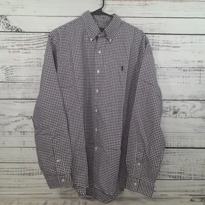 Polo Ralph Lauren Hemd Herren Large Button Down Lila Gingham Karo Classiccore - Bild 1 von 9