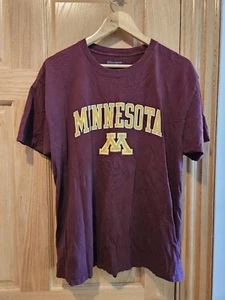 Minnesota Gophers Mens Shirt Large Champion Maroon Gold NCAA Football T-Shirt - Picture 1 of 3