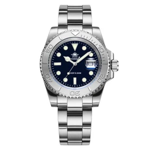 Orologio Uomo Quarzo Subacqueo Movimento Miyota 200M Impermeabile Lunetta Girevole Luminoso - Foto 1 di 15