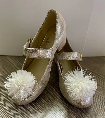 Sam Edelman Kids Talia Block Heel Dress Shoe Champagne Mary Jane Puff Size 3 - Image 1 of 4