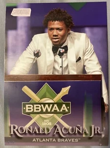 2019 Topps Stadium Club Photo Variation Jumbo 5x7 Ronald Acuna Jr Braves 18/49 - Bild 1 von 2