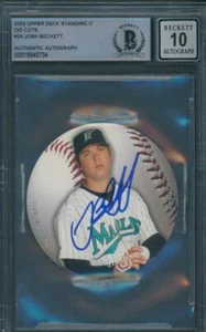 2003 Upper Deck Standing O Die Cuts Josh Beckett Beckett Signed Auto 10 *0734 - Picture 1 of 1