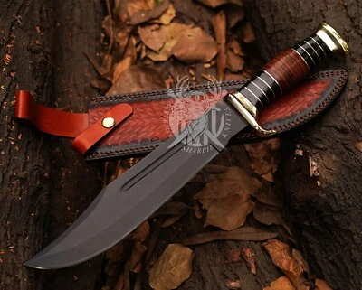 Sharpie Bowie Knife Handmade Damascus Steel Hunting Survival Tactical Large - image 1 of 4
