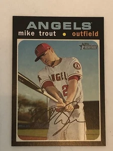 This Lot Is For (1) 2020 Topps Heritage Baseball Mike Trout #466 - Bild 1 von 5