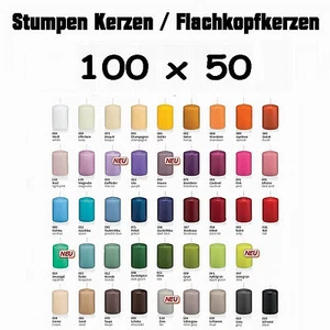 24 Stumpen Kerzen 100x50mm 1.Wahl RAL Qualität / Kerzen Wiedemann / Topseller - Picture 1 of 43