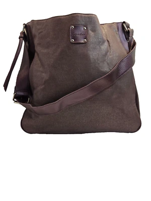 Bolso de Mano Hobo Para Mujer Calvin Klein Grande Púrpura Lino Algodón Logo Calvin Klein Foto 1 de 4