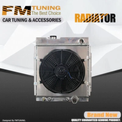 Radiador de 3 filas + cubierta del ventilador para Mustang Mercury Comet Ford Falcon V8 1963-1965 AT Foto 1 de 4