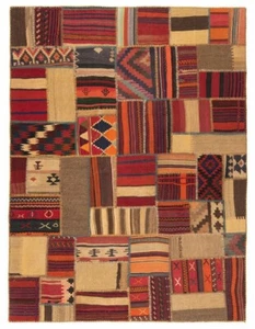 Alfombra persa Kelim Patchwork tejida a mano 233x177 cm, alfombra, oriente, kilim, alfombra - Imagen 1 de 6