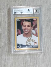 Stephen Curry Autographed 09-10 Topps Gold Rookie Card #321 Graded 79/2009