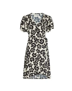 BNWT Fabienne Chapot Archana Sleeve Short Dress in White/ Black Sz 38/ UK10 - Picture 1 of 7