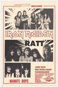 Póster de concierto reproducción Iron Maiden and Ratt 13" X 19" - Imagen 1 de 4