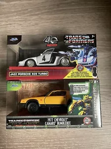 2024 JADA TRANSFORMERS JAZZ PORSCHE 935 , BUMBLEBEE 1977 CAMARO 1:32 LOT OF 2 - Picture 1 of 3