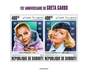 Djibouti - 2020 Actress Greta Garbo - 2 Stamp Souvenir Sheet - DJB200302a2 - Picture 1 of 1