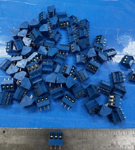 5g 25 Stück 3 Positionen Leiterplatte Universal Schraubklemme Steckverbinder blau - Bild 1 von 4