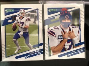 Lotto 2 carte Donruss Josh Allen 2021 variante base e senza casco - Foto 1 di 2