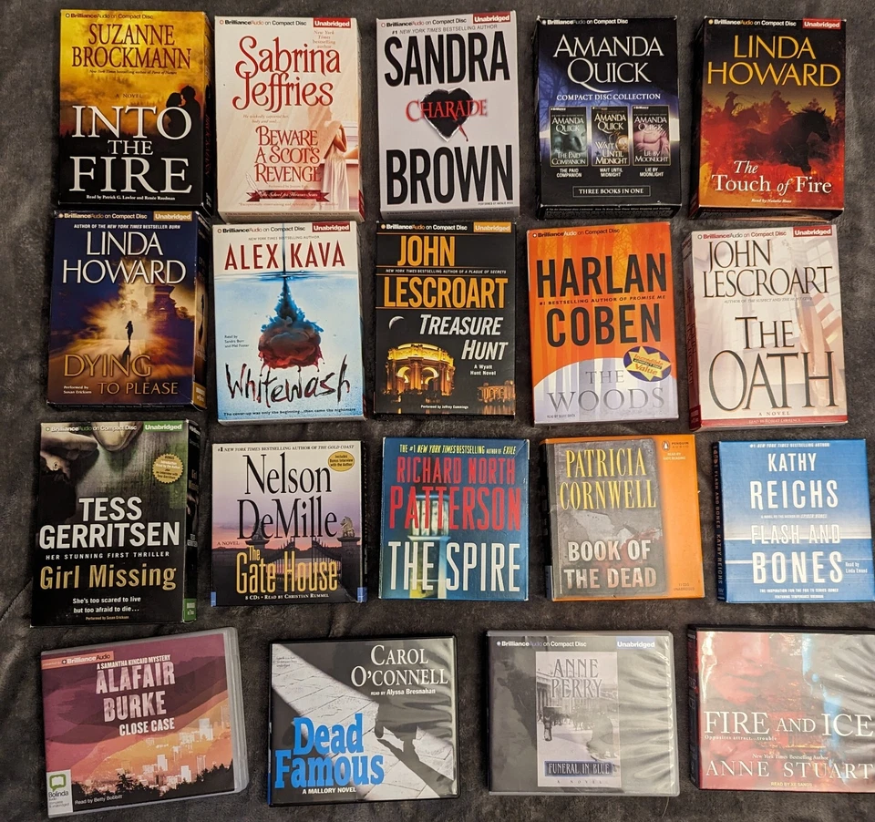 Audio Books on cd Lot- Fiction Foto 1 de 1