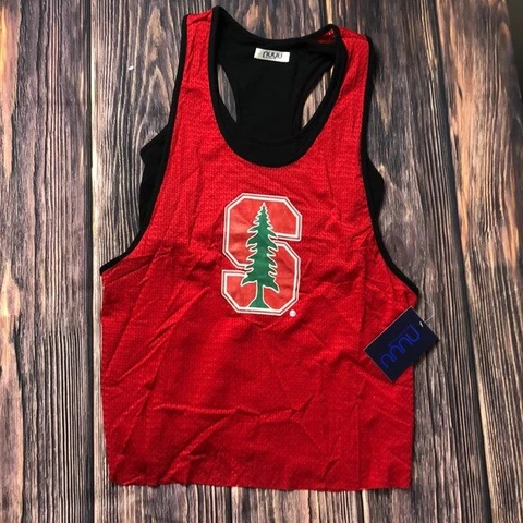 NUYU Stanford University Cardinals Mesh Red Jersey Sports Bra Womens Size Medium Cover