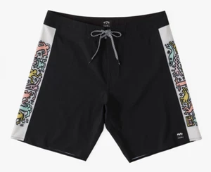 NEW Billabong Keith Haring Jam Ciclo D Bah Pro Performance Board Shorts MENS 38 - Picture 1 of 7