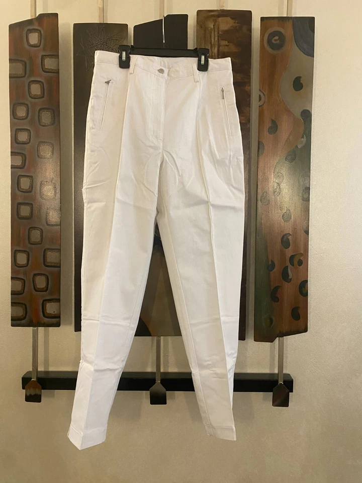 NUEVO Preciosos Pantalones Elásticos Blancos, Missy Talla 12 Foto 1 de 4