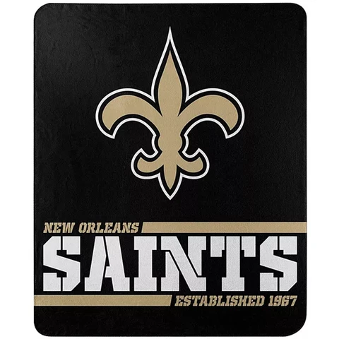 New Style Football New Orleans Saints Fleece blanket Soft Throw 50" x 60" Split Cover