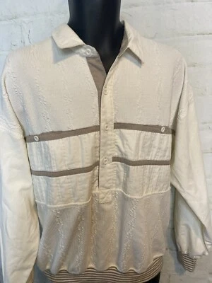 Pullover vintage años 80 Sears The Mens Store talla XL blanco marfil Foto 1 de 4